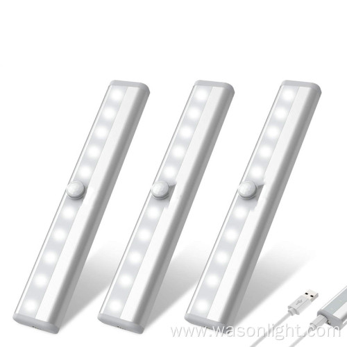 10LED USB Rechargeable Under Cabinet Motion Sensor Light